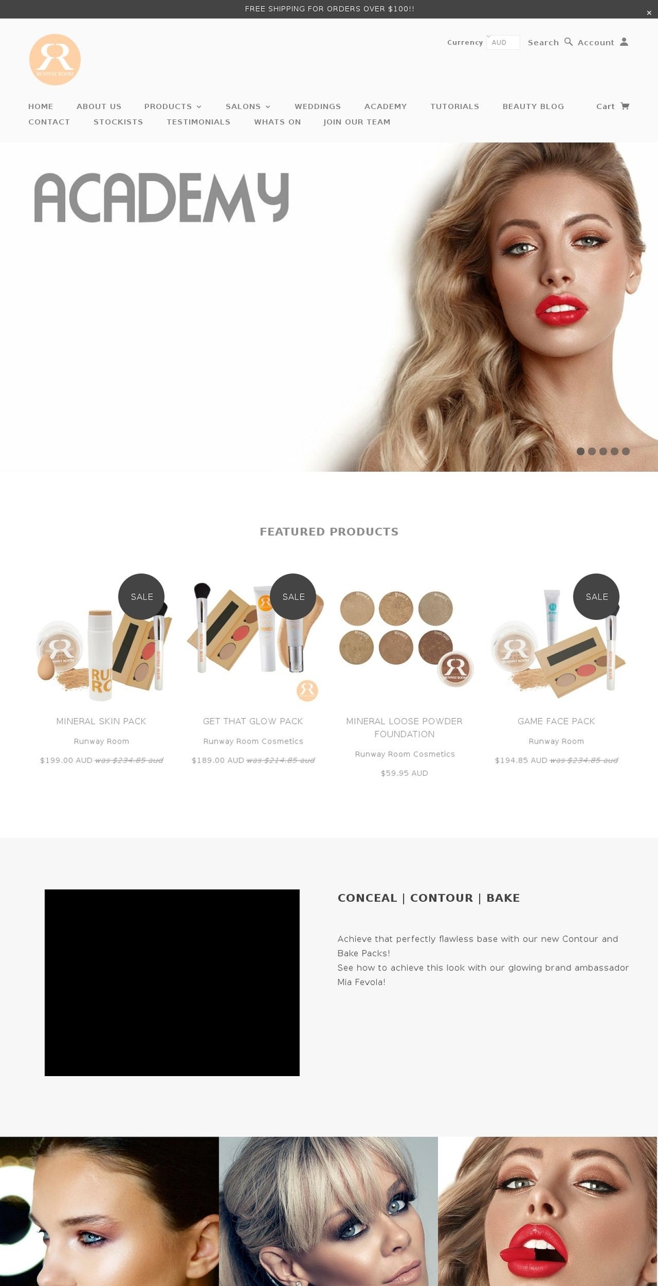 runwayroom.com.au shopify website screenshot