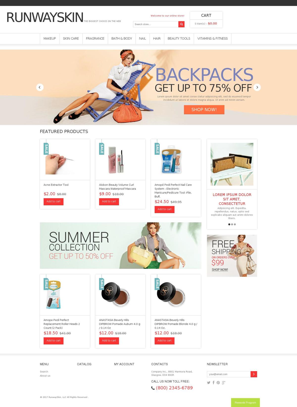 runwayskin.com shopify website screenshot