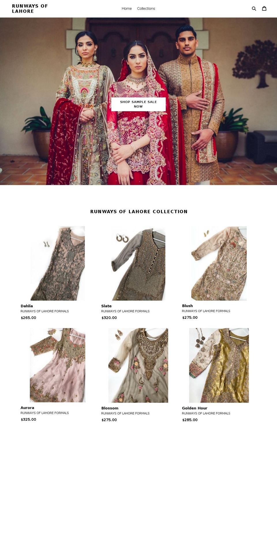 runwaysoflahore.com — Shopify storefront screenshot