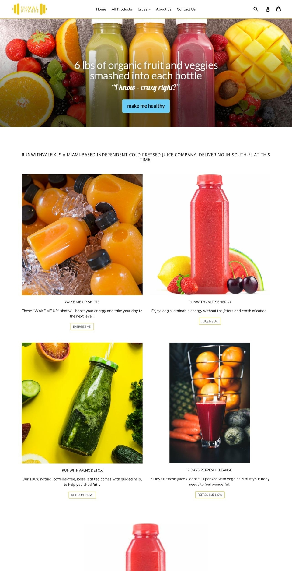 runwithvalfix.com shopify website screenshot