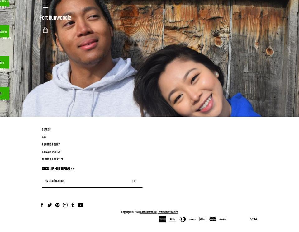 runwoodie.com — Shopify storefront screenshot