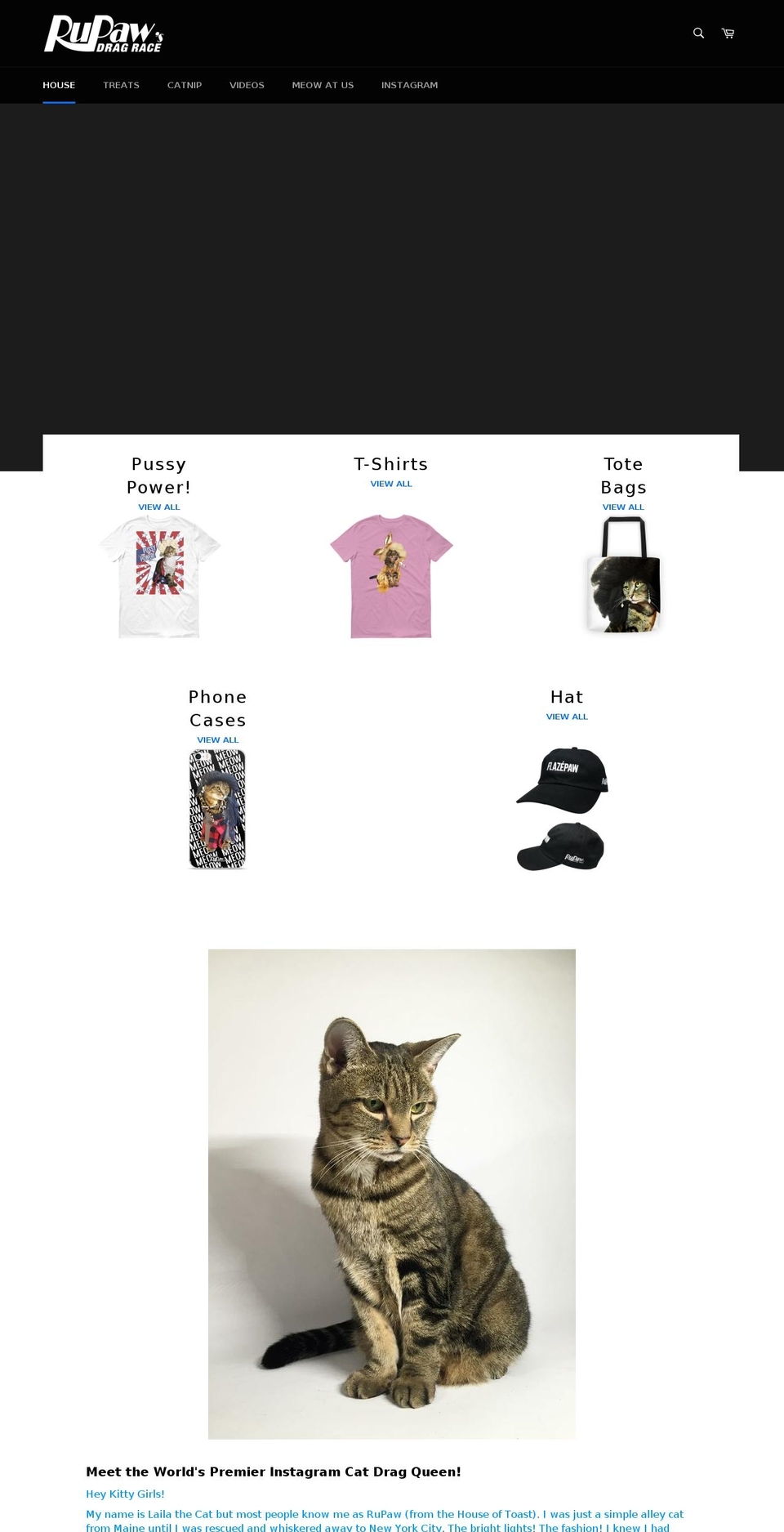 rupawsdragrace.com shopify website screenshot