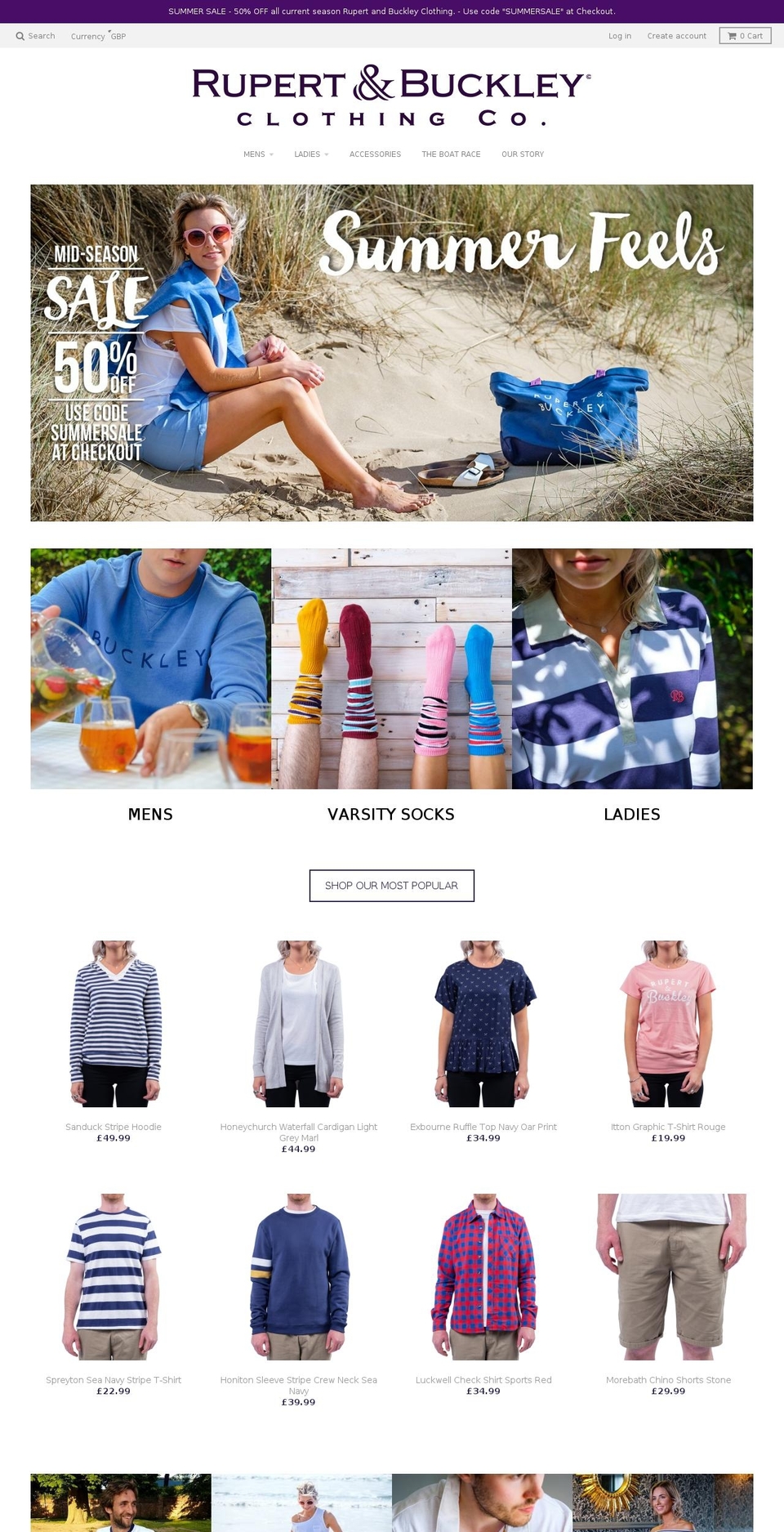 rupertandbuckley.co.uk shopify website screenshot