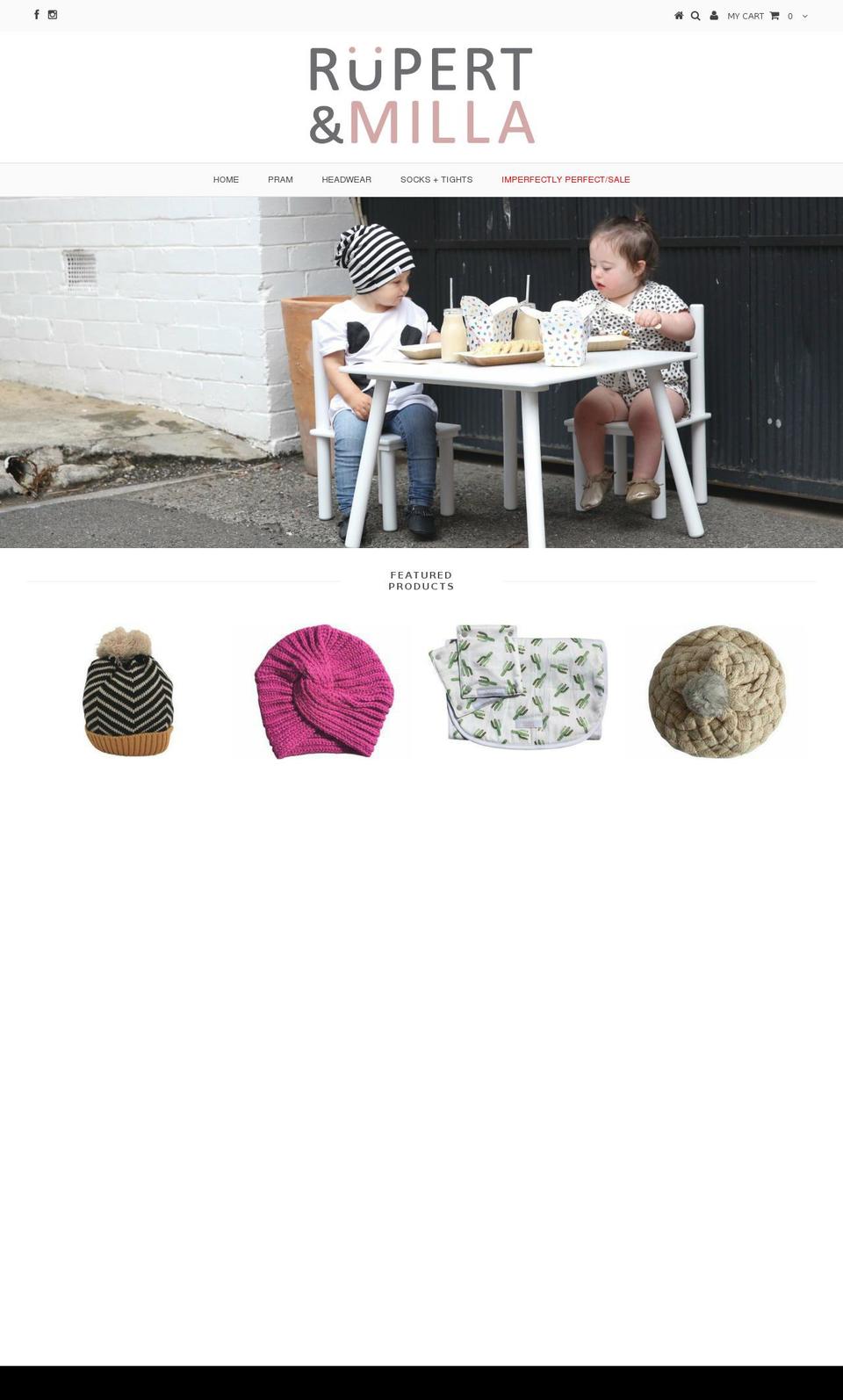 rupertandmilla.com.au shopify website screenshot