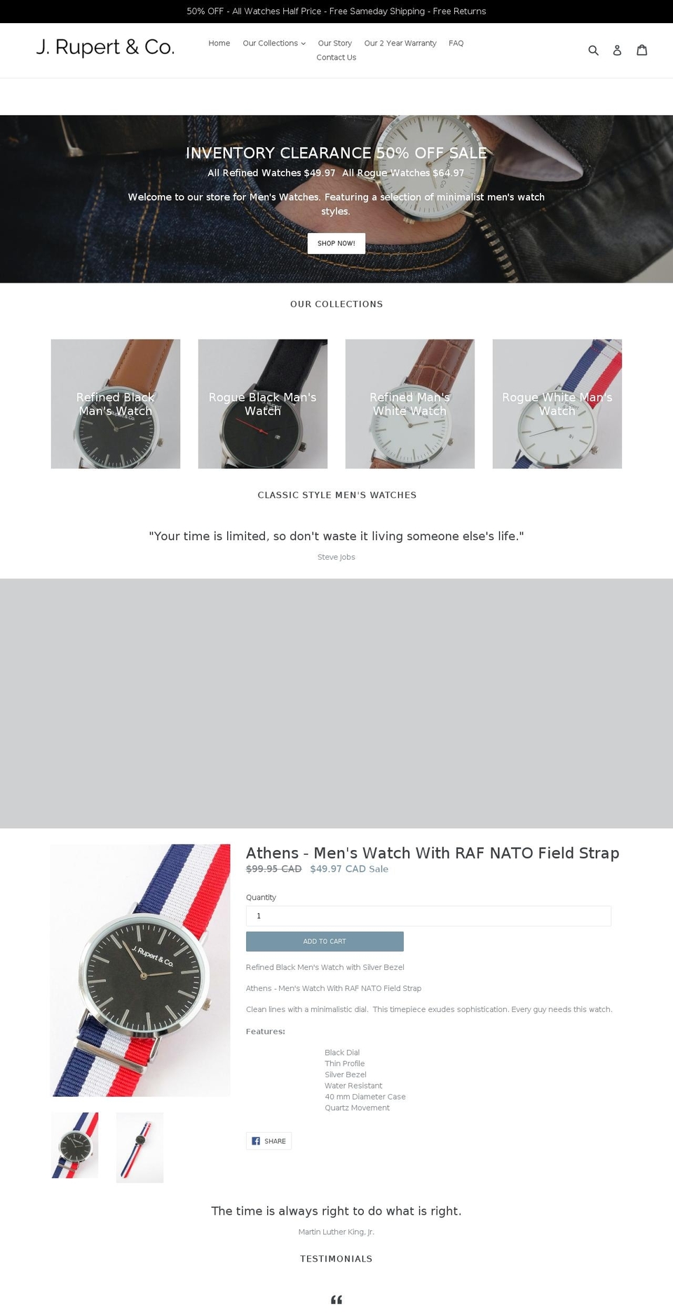 rupertco.com — Shopify storefront screenshot