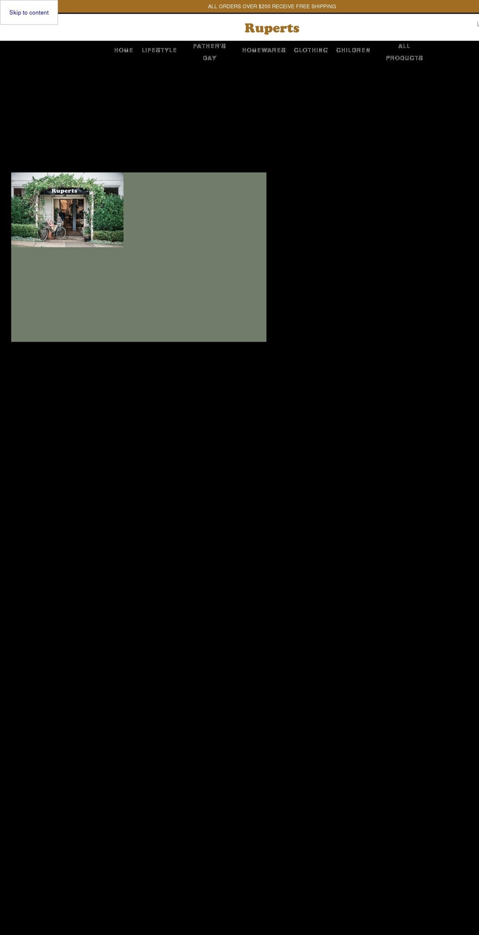ruperts.com.au shopify website screenshot