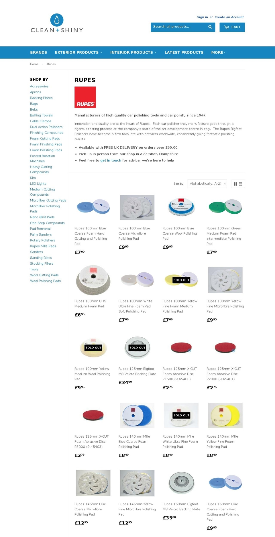 rupesonline.com shopify website screenshot