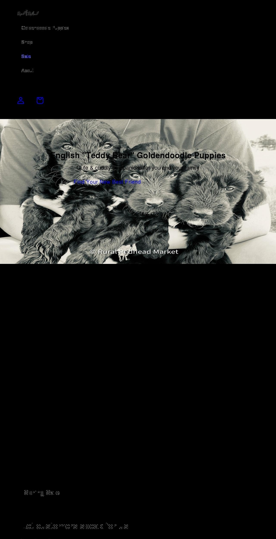 ruralredheadmarket.com shopify website screenshot