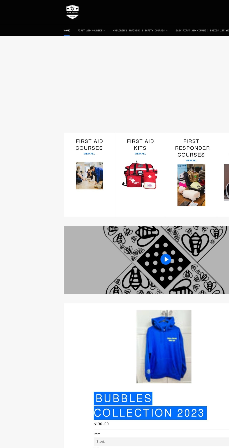 ruralrescuetraining.com shopify website screenshot