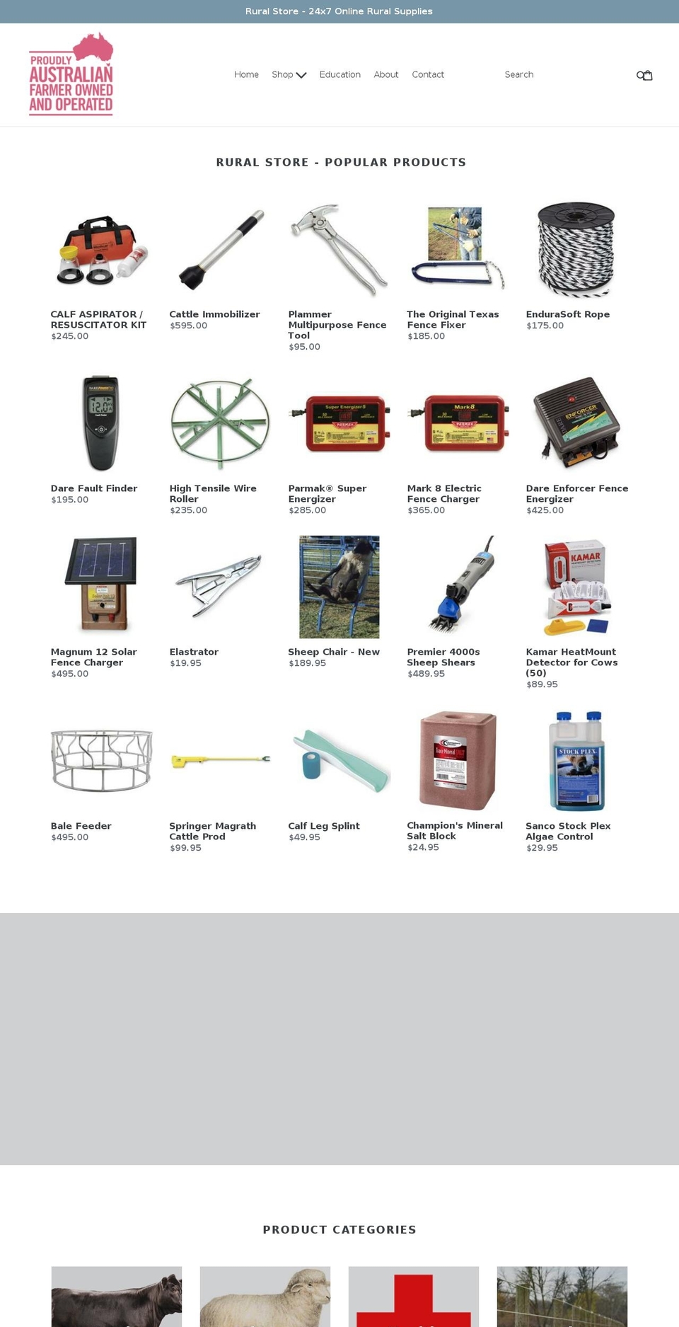 ruralstore.com.au shopify website screenshot