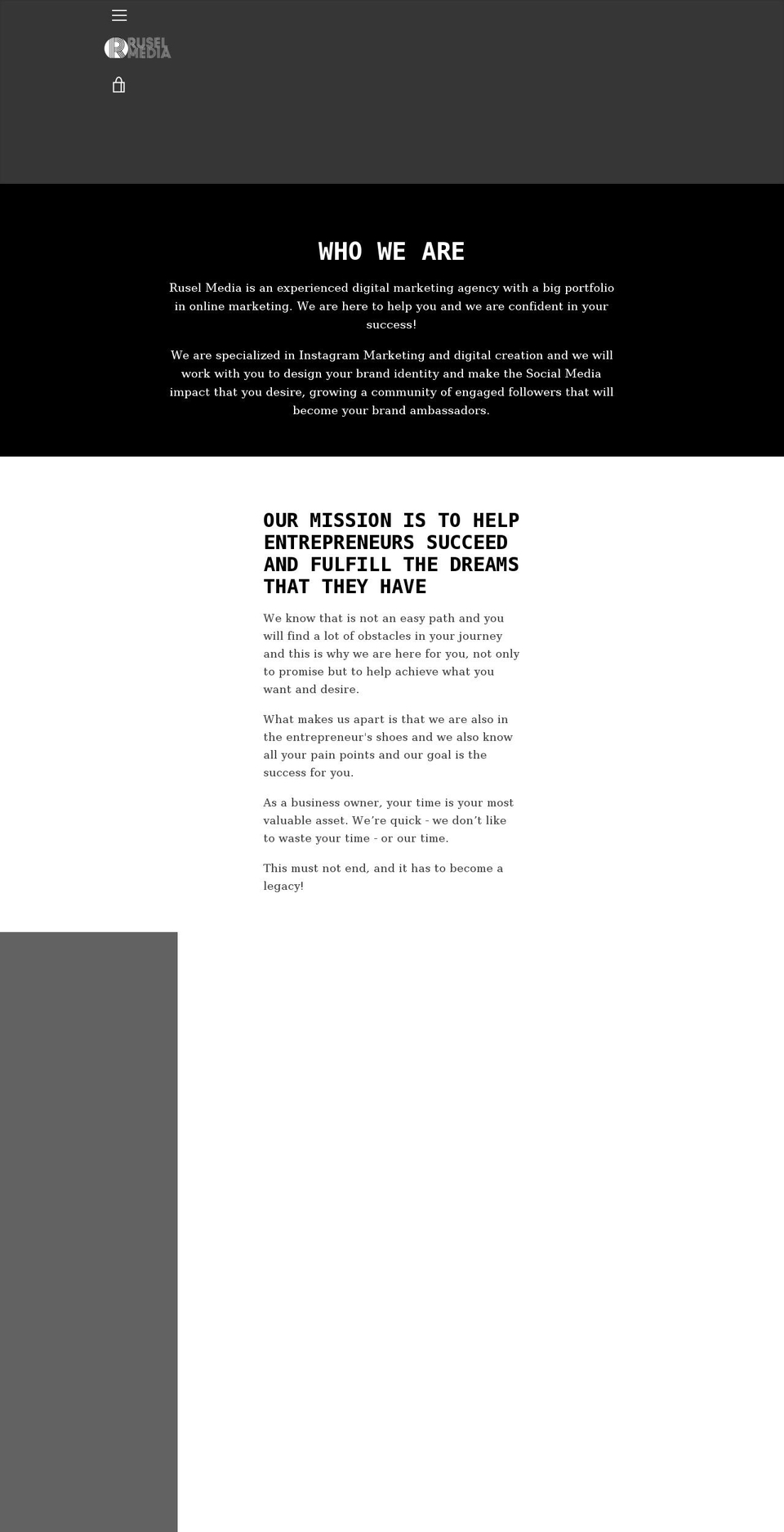 ruselmedia.com — Shopify storefront screenshot