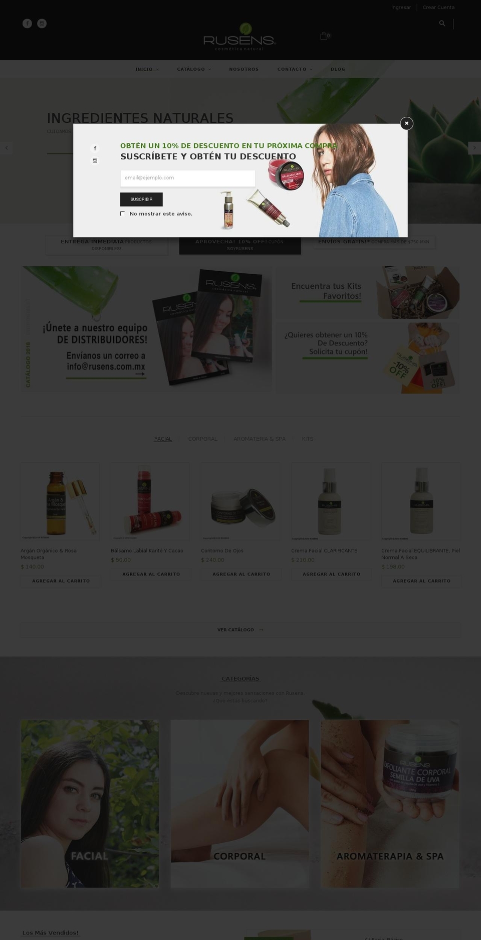 rusens.com.mx shopify website screenshot