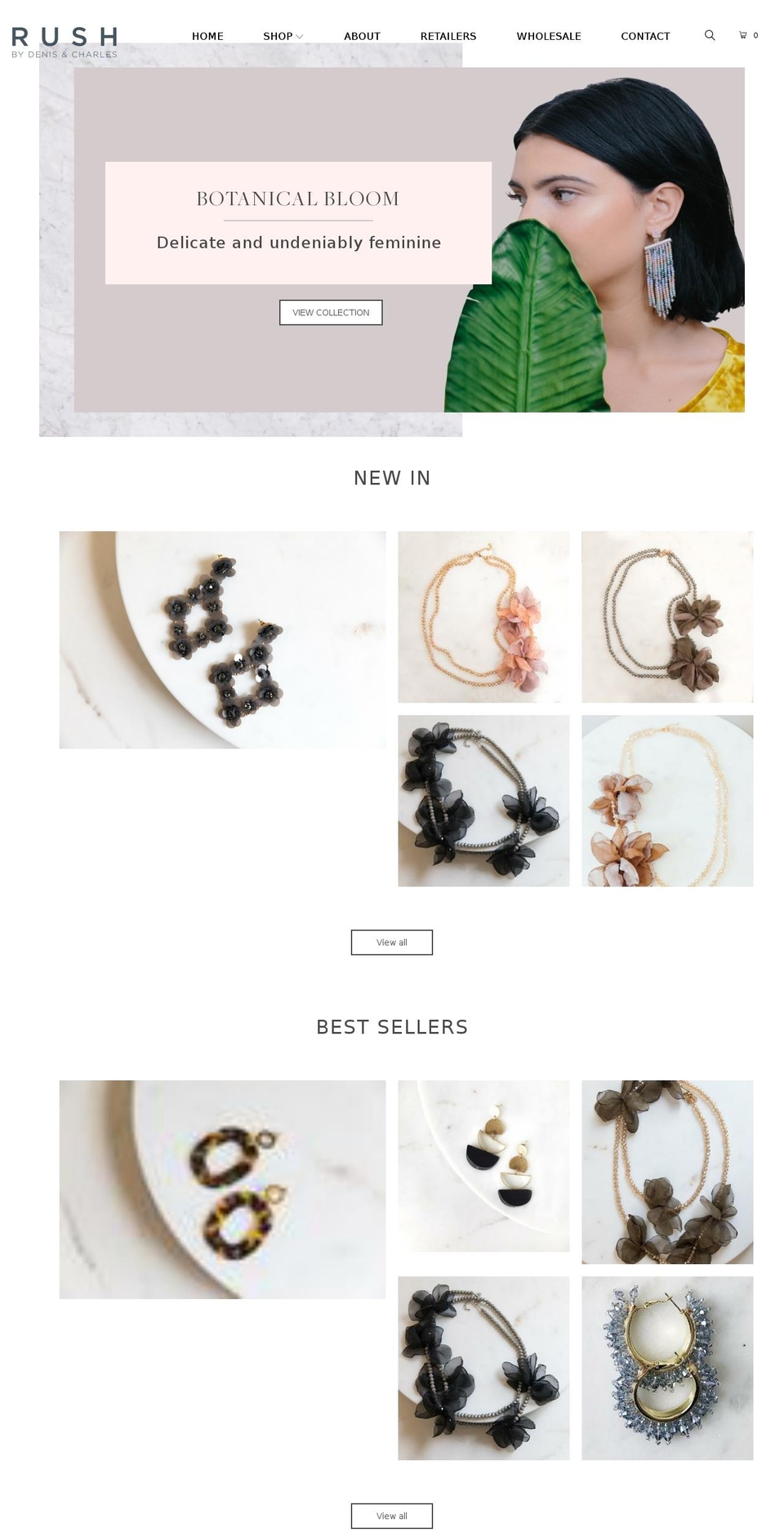 Rush Shopify theme site example rushjewelrywholesale.com