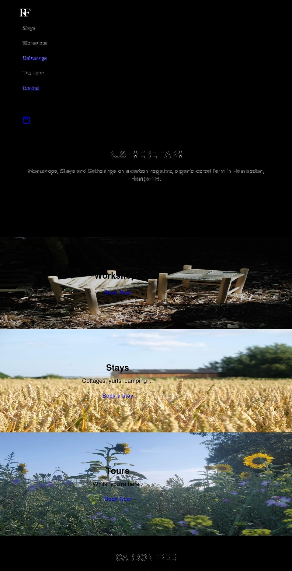 rushmerefarm.com shopify website screenshot