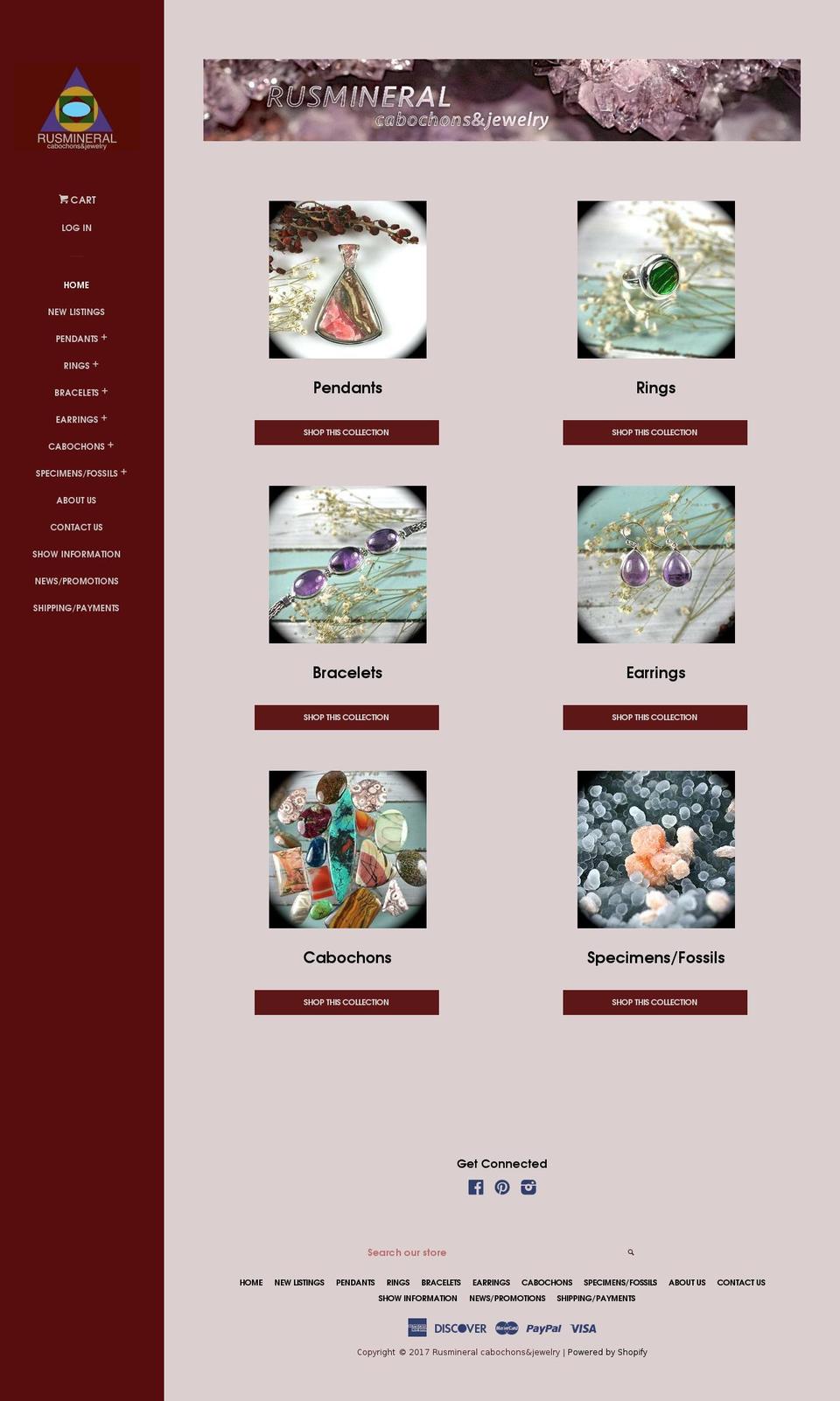 rusmineral.com shopify website screenshot