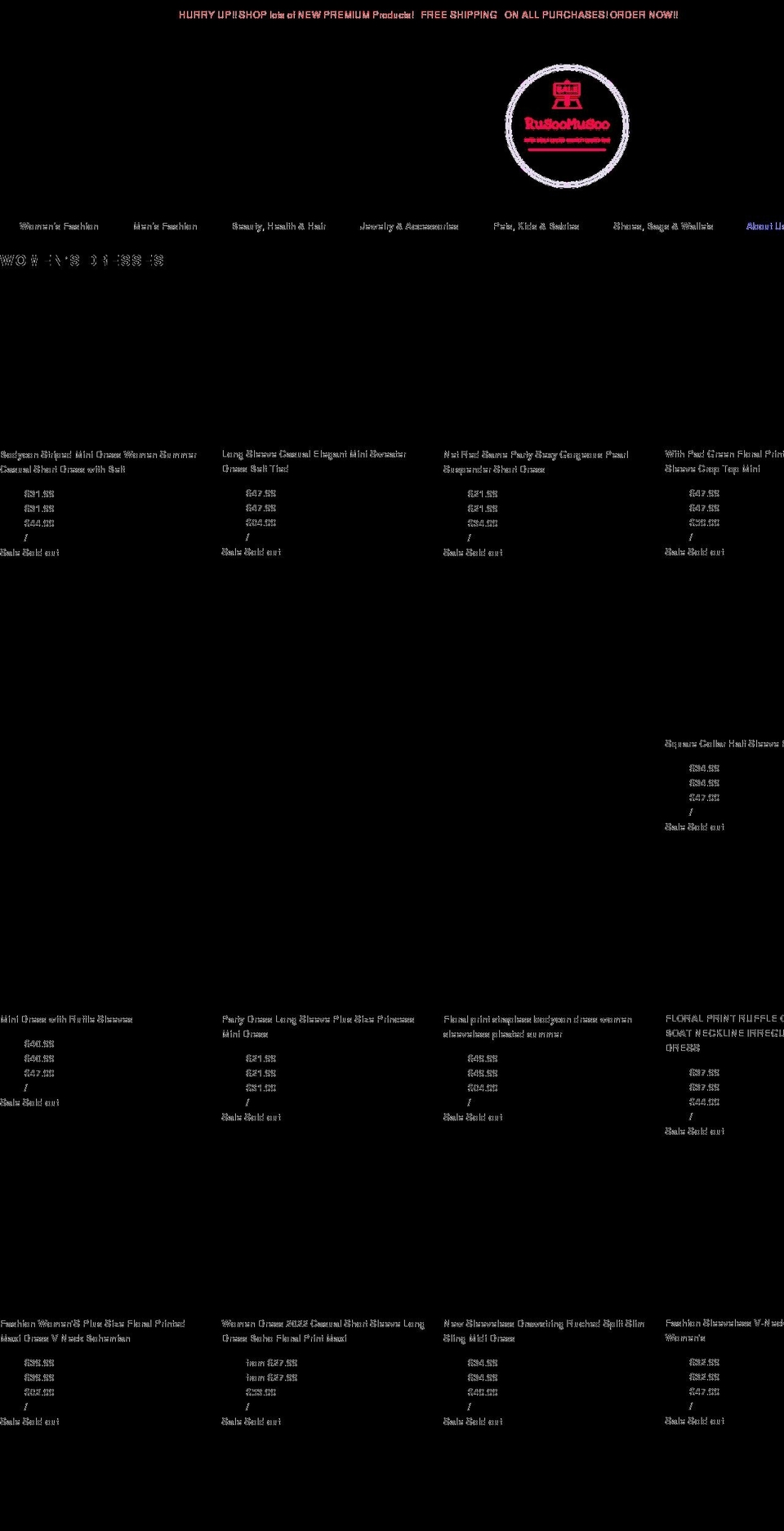 rusoomusoo.com shopify website screenshot