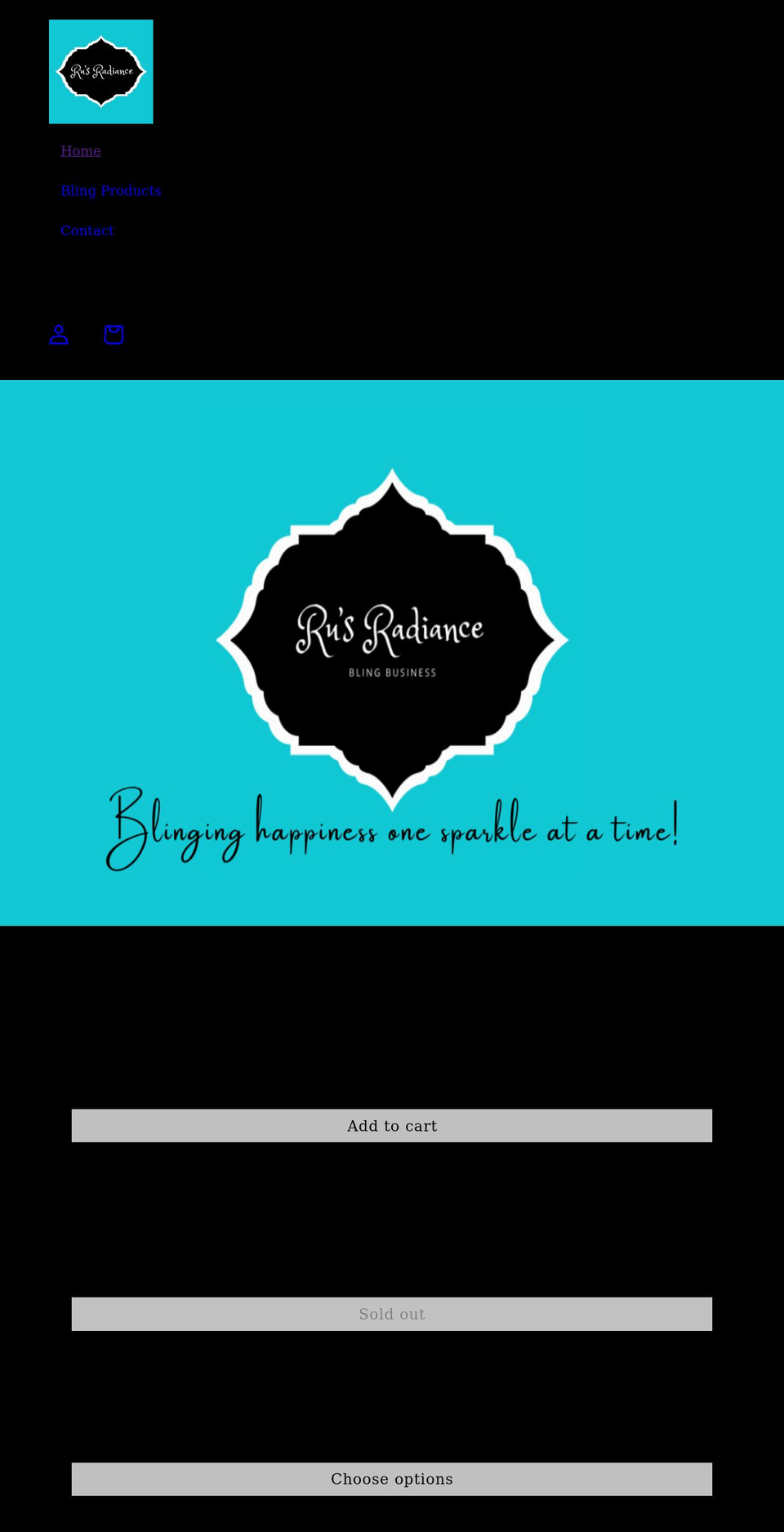 rusradiance.com shopify website screenshot