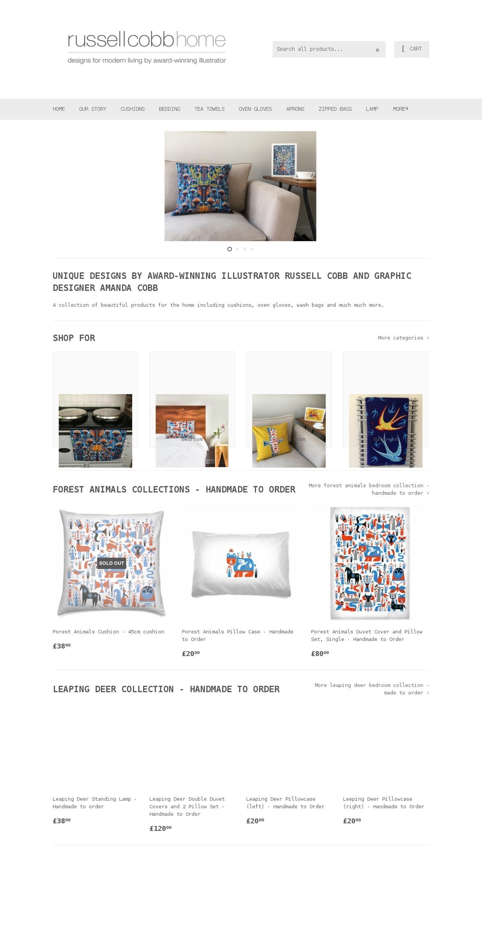 russellcobbhome.com shopify website screenshot