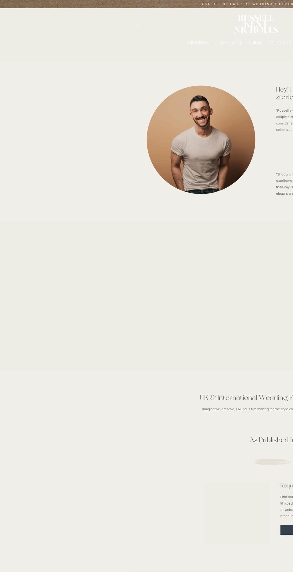 russellkentnicholls.com shopify website screenshot