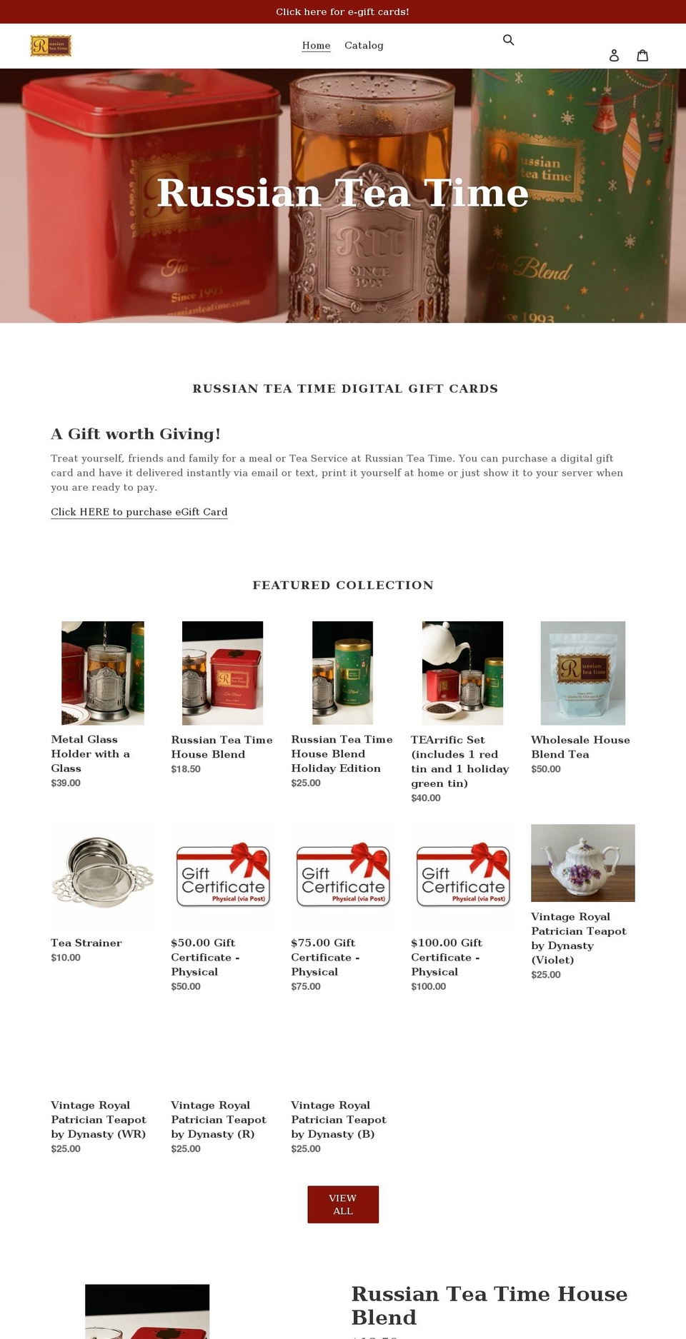 russianteatime.net shopify website screenshot