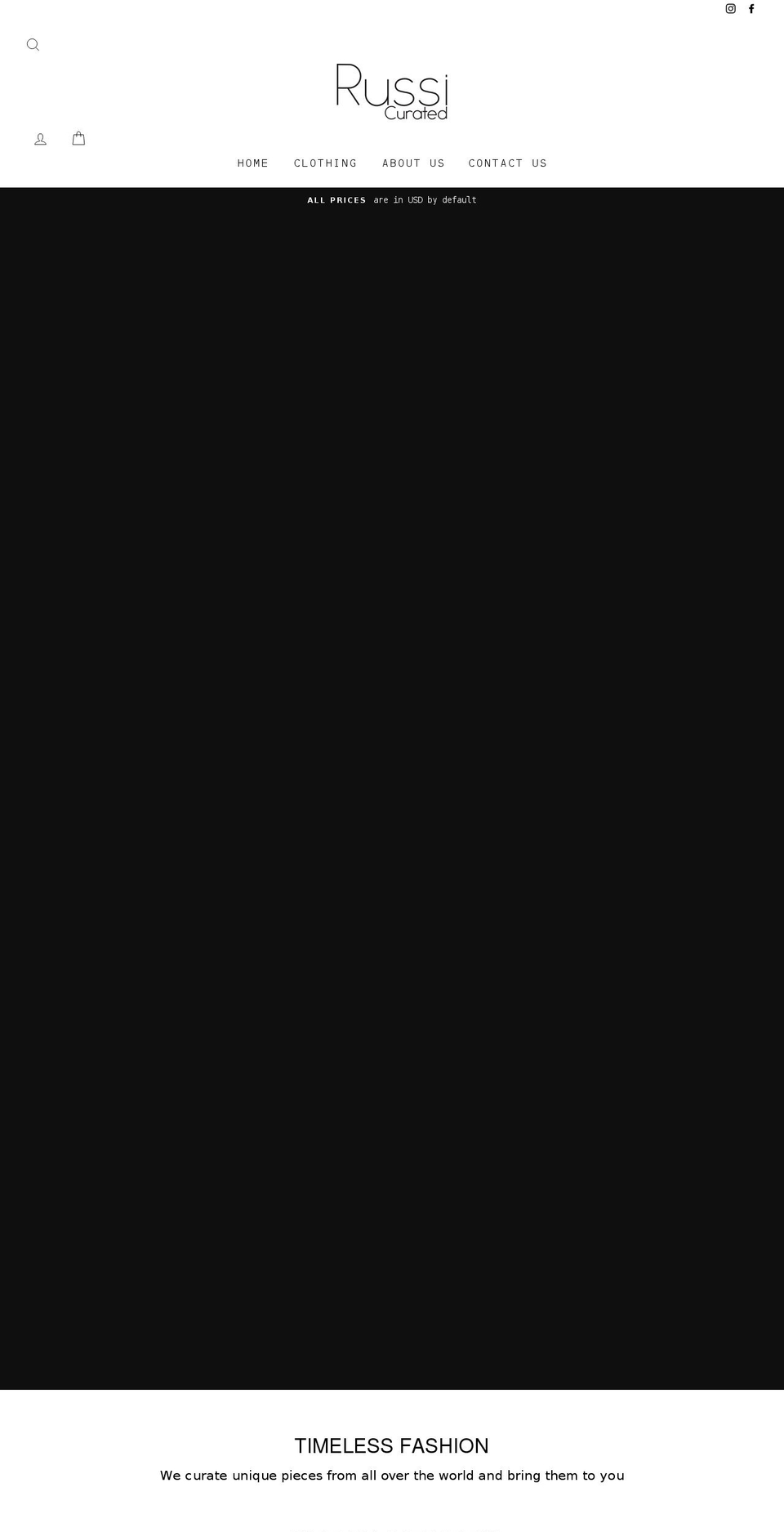 russicurated.com shopify website screenshot