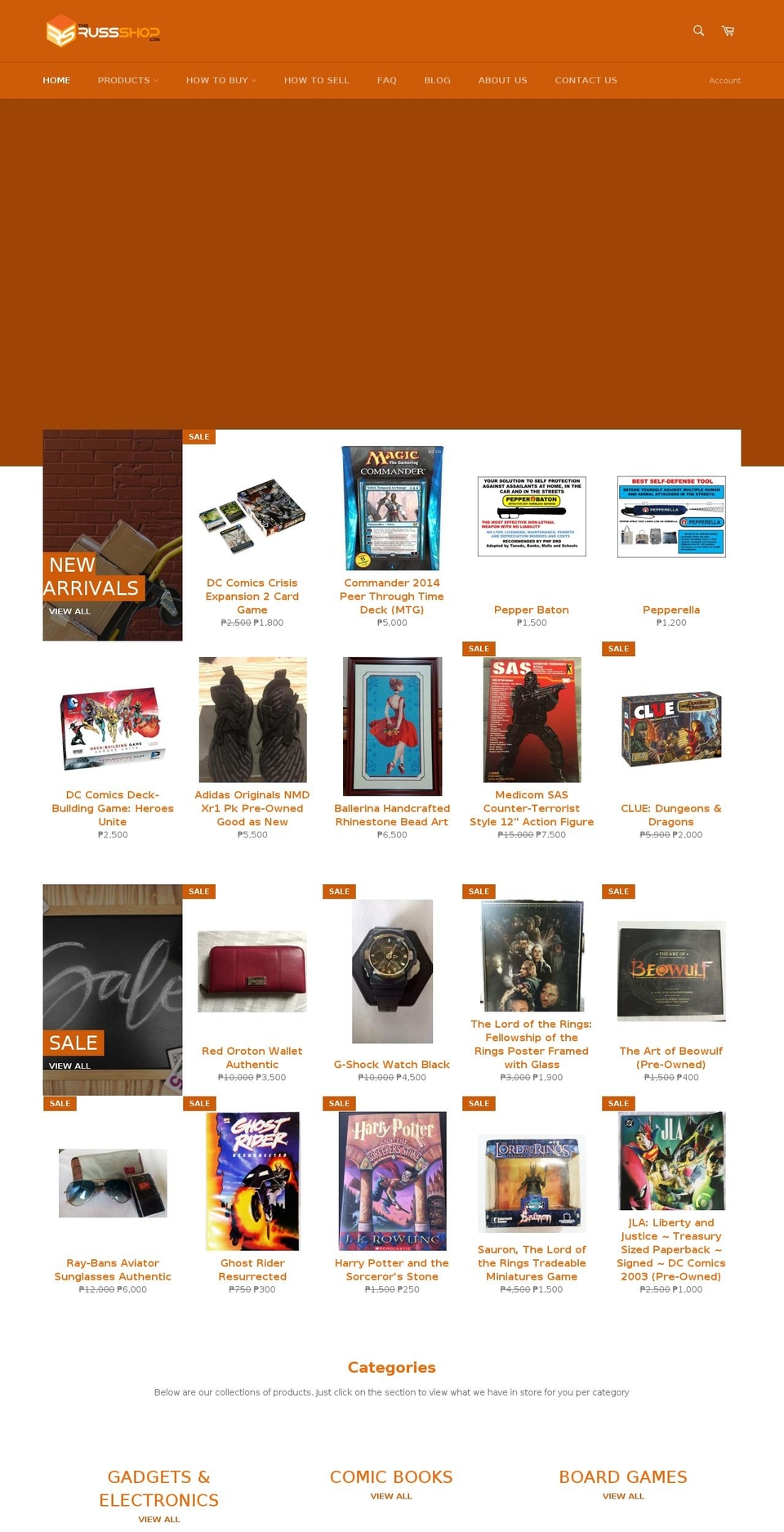 russshop.com shopify website screenshot