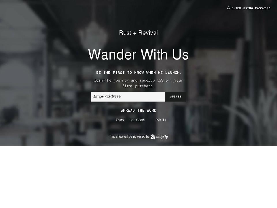 rust-and-revival.myshopify.com shopify website screenshot