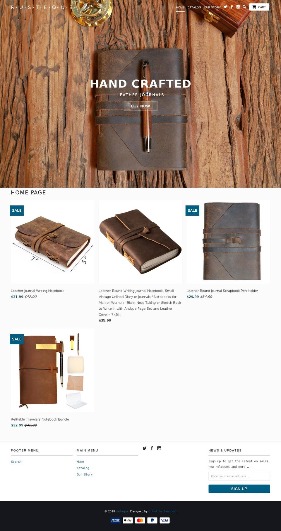 rusteque.com — Shopify storefront screenshot