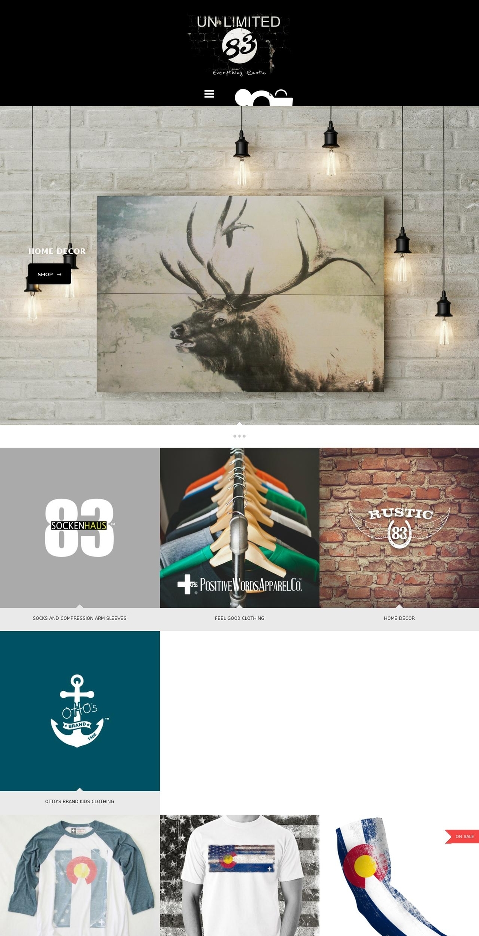 rustic83.com — Shopify storefront screenshot