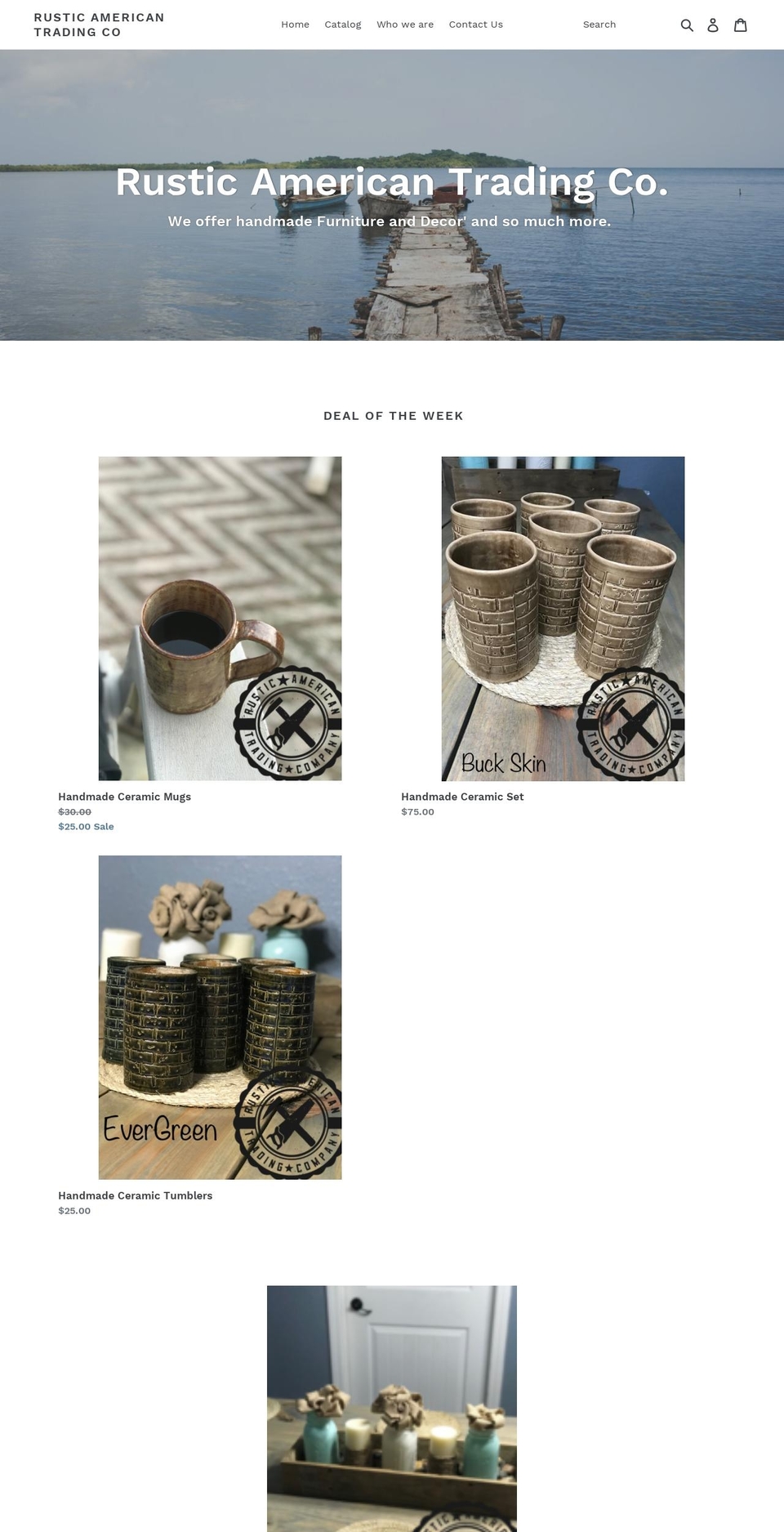 rusticamericantradingco.com — Shopify storefront screenshot