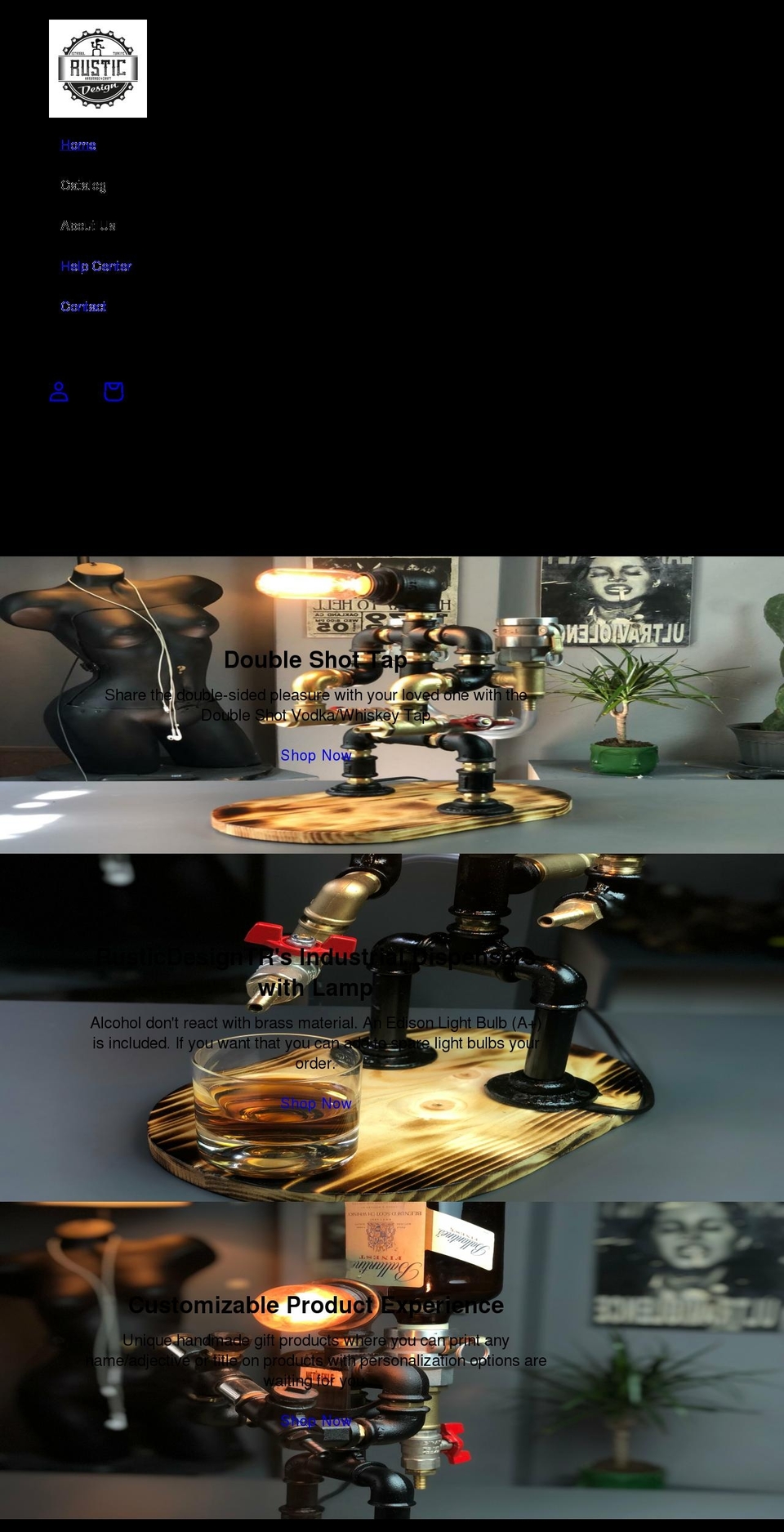 rusticdesigntr.com shopify website screenshot