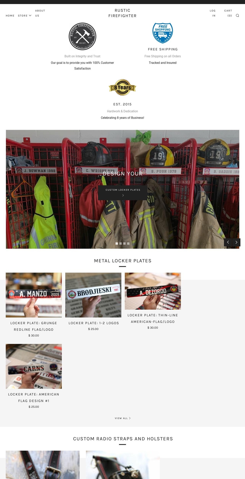 rusticfirefighter.com shopify website screenshot