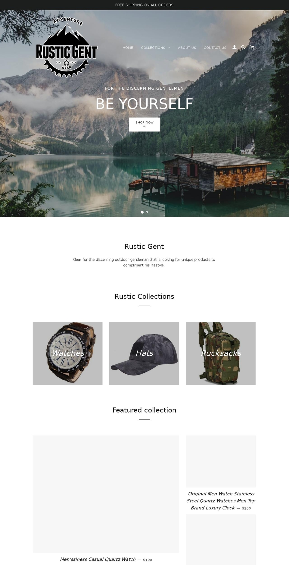 rusticgent.com shopify website screenshot