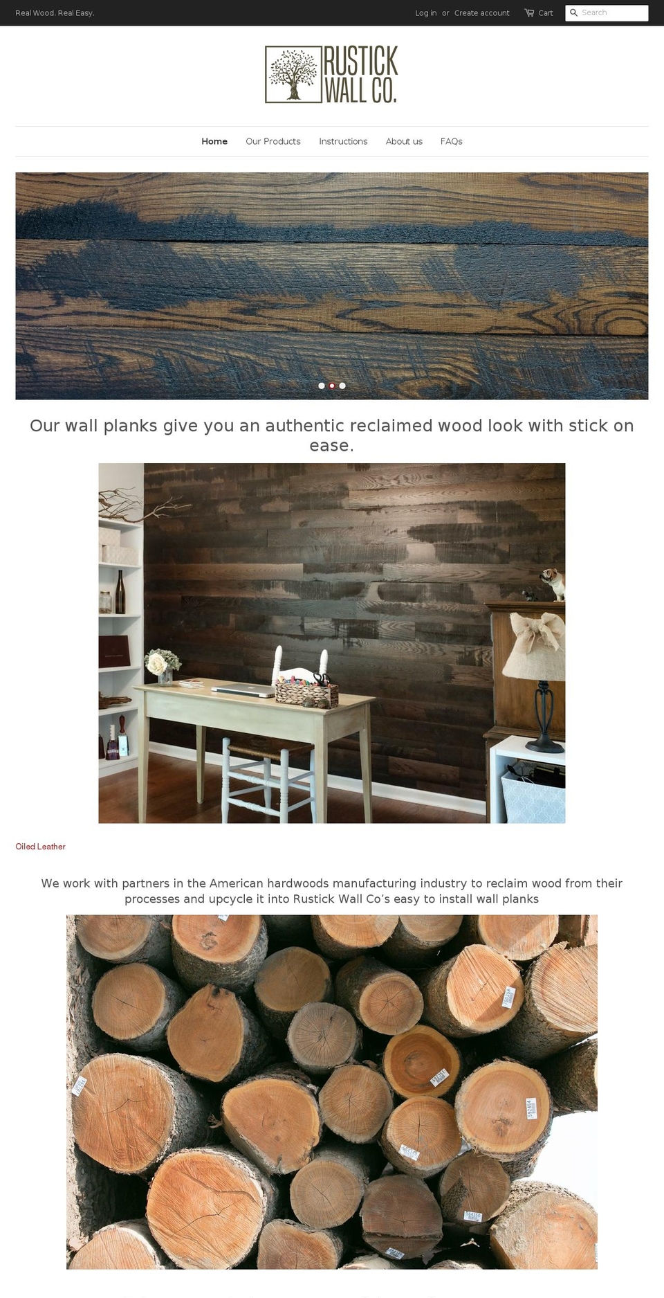 rustickwall.com shopify website screenshot