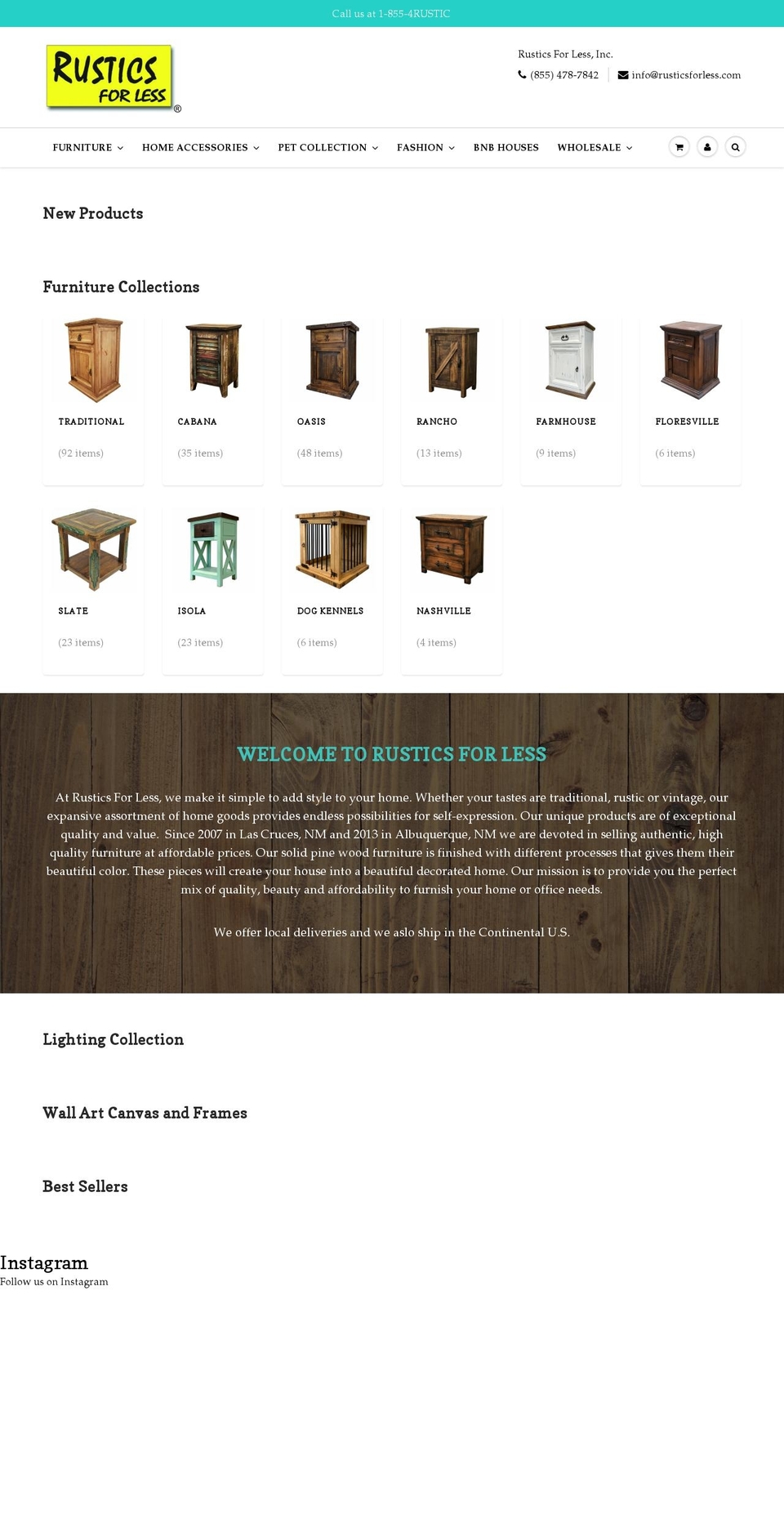 rusticosierra.com — Shopify storefront screenshot
