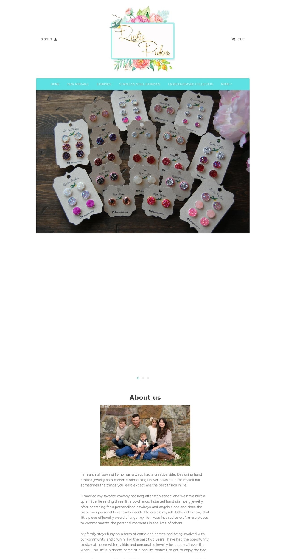 rusticpickns.com shopify website screenshot