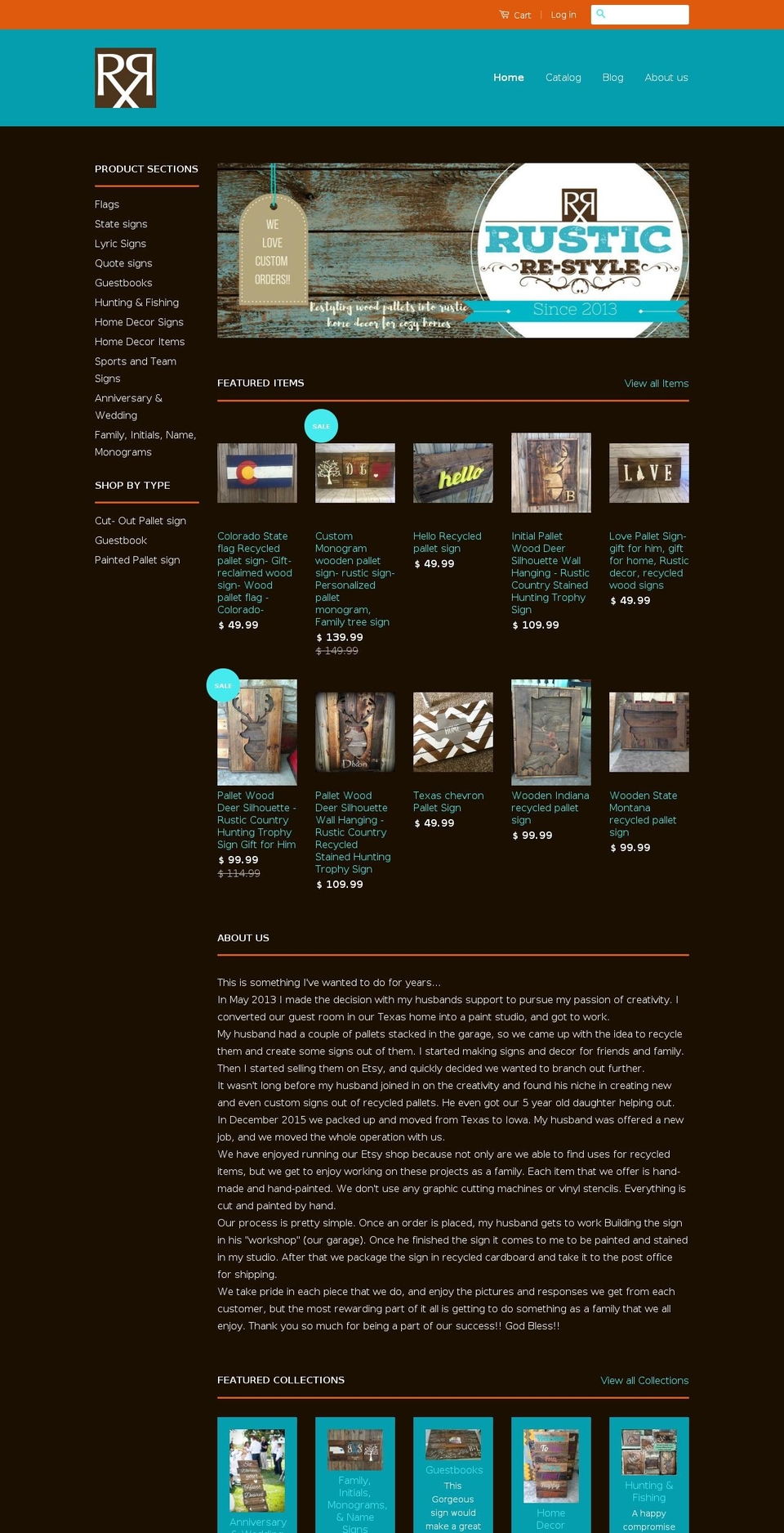 Crave Shopify theme site example rusticrestyle.com