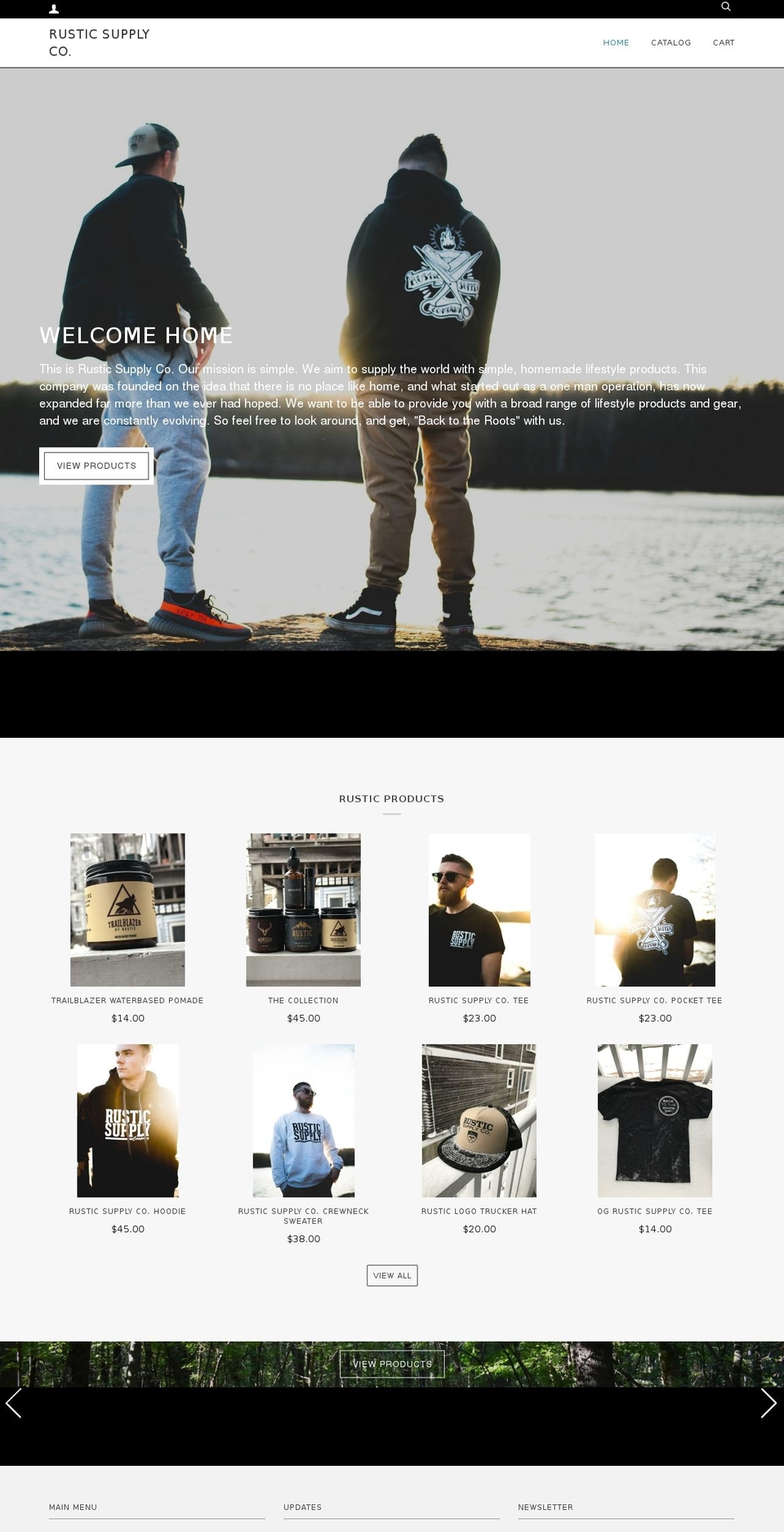 rusticsupplyco.com shopify website screenshot