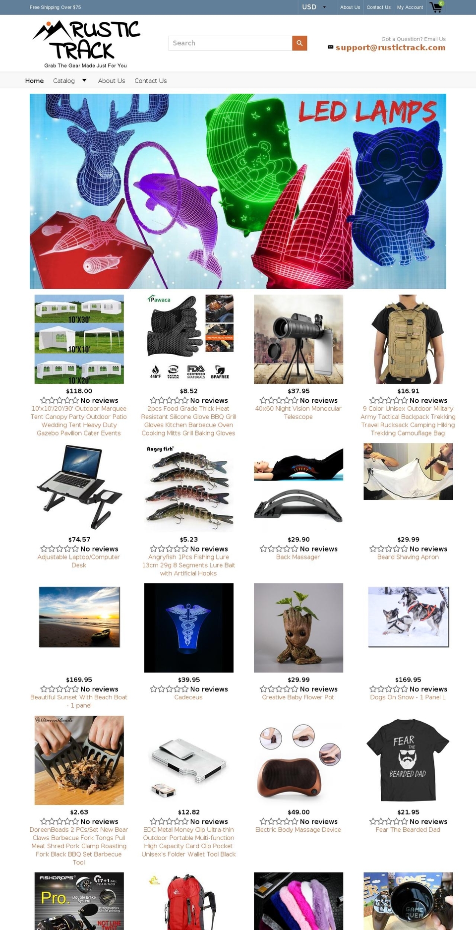 rustictrack.com — Shopify store on .com