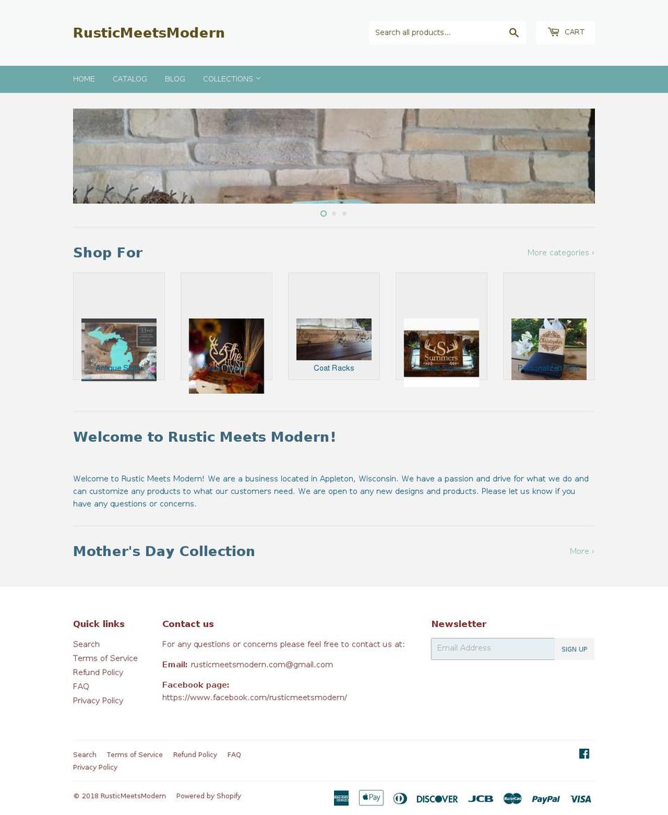 rusticweddinggift.com shopify website screenshot