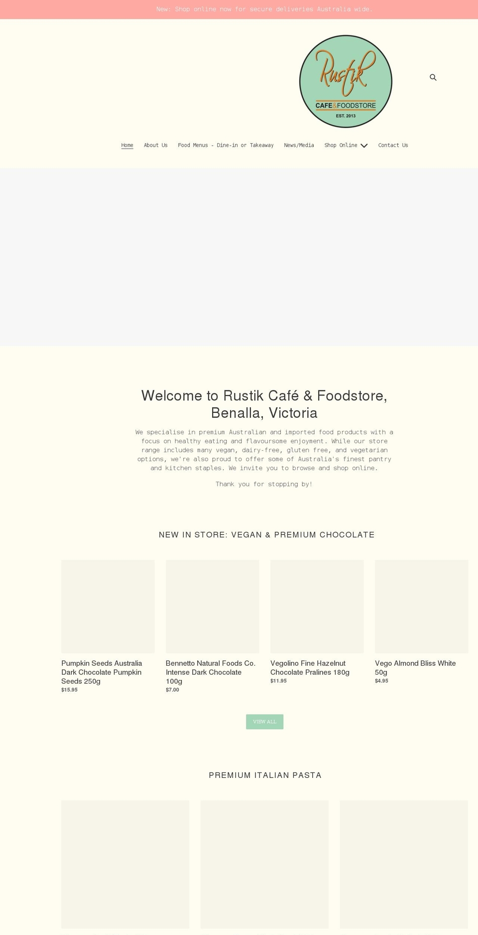 rustik.net.au shopify website screenshot