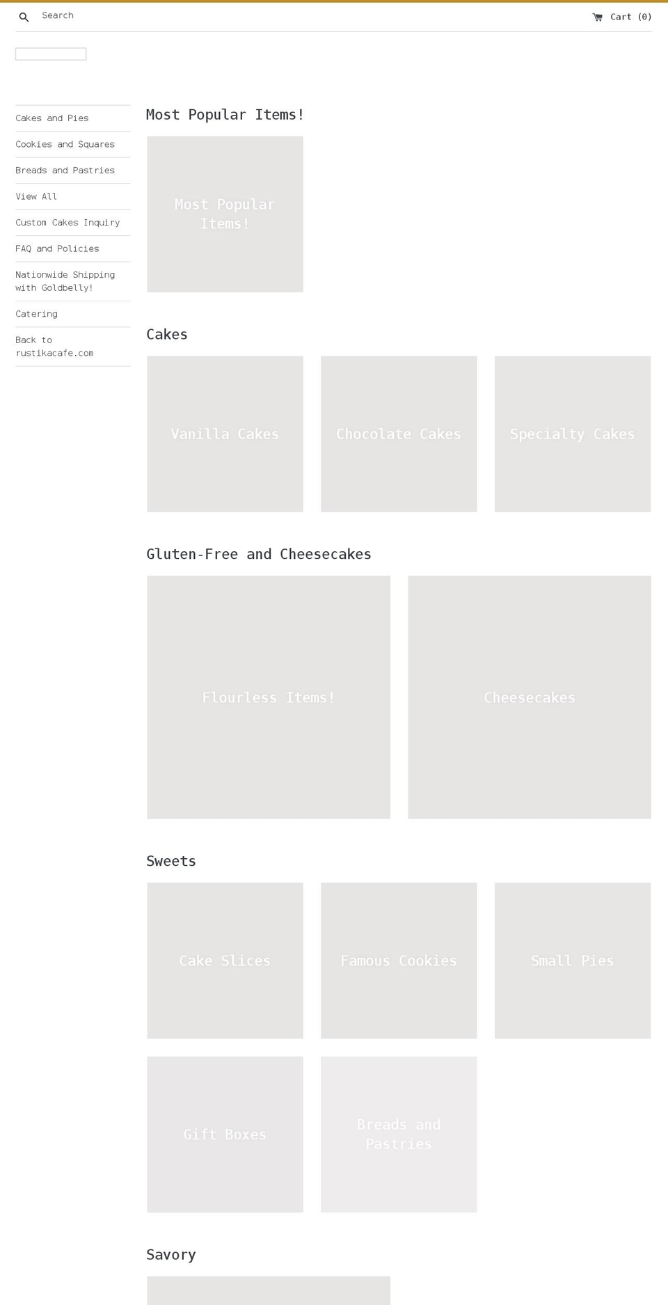 rustikacafe.shop shopify website screenshot
