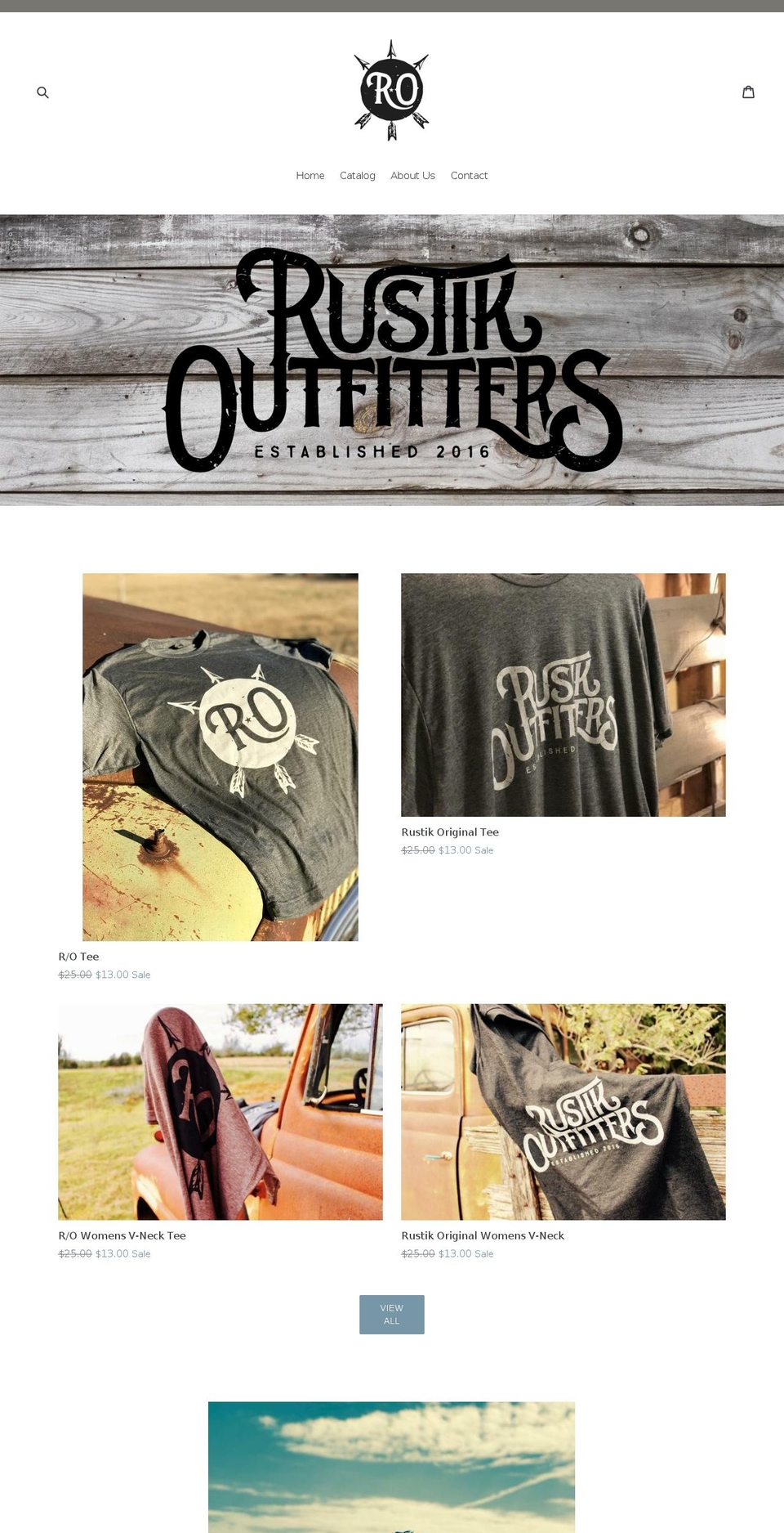 rustikoutfitters.com — Shopify storefront screenshot