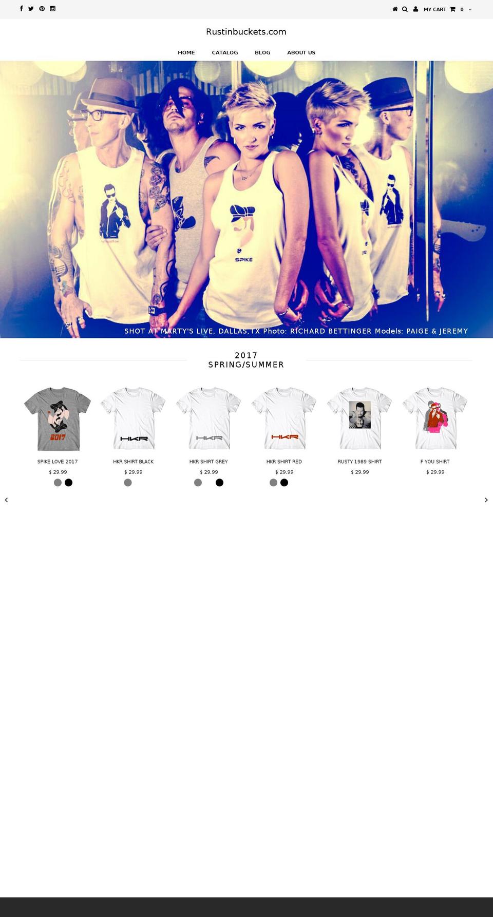 rustinbuckets.com shopify website screenshot