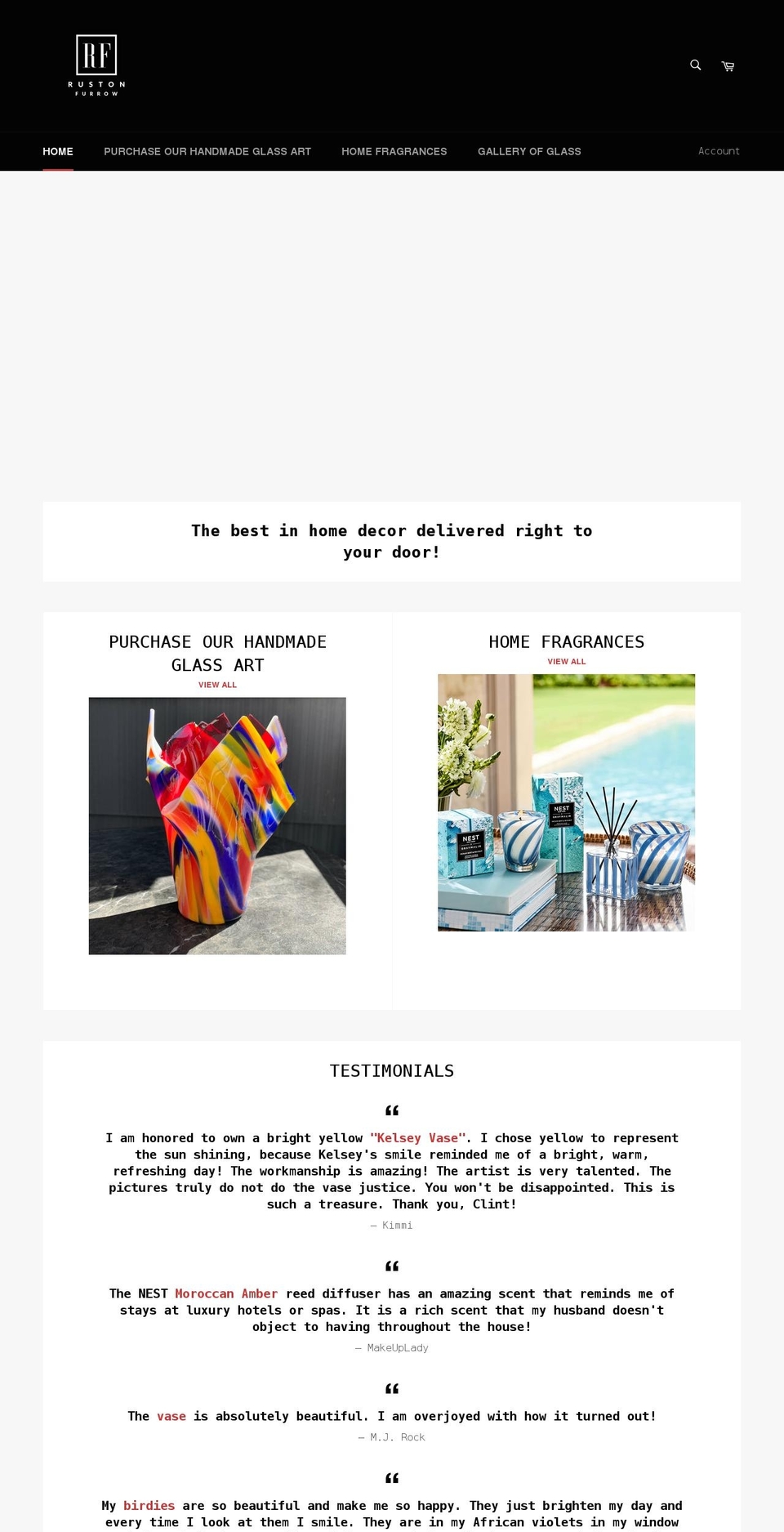 rustonfurrow.com shopify website screenshot