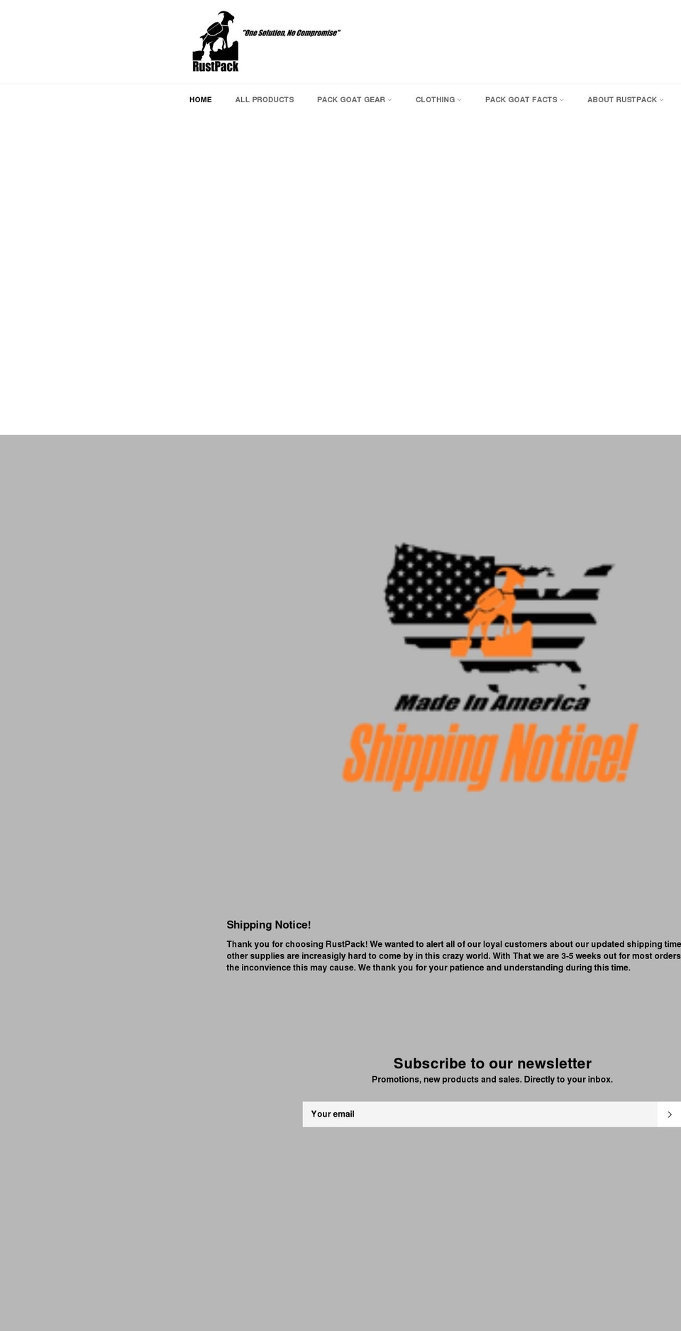 rustpack.com shopify website screenshot