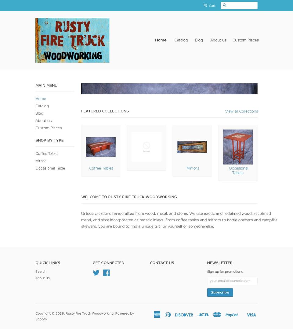 rustyfiretruck.com — Shopify storefront screenshot