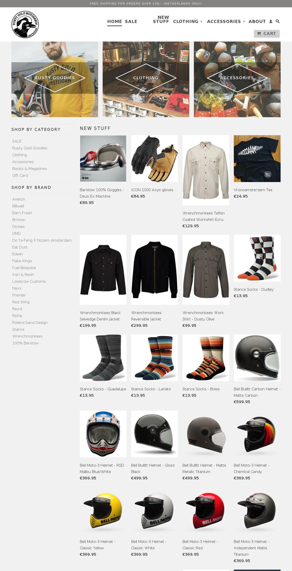 rustygold.nl shopify website screenshot