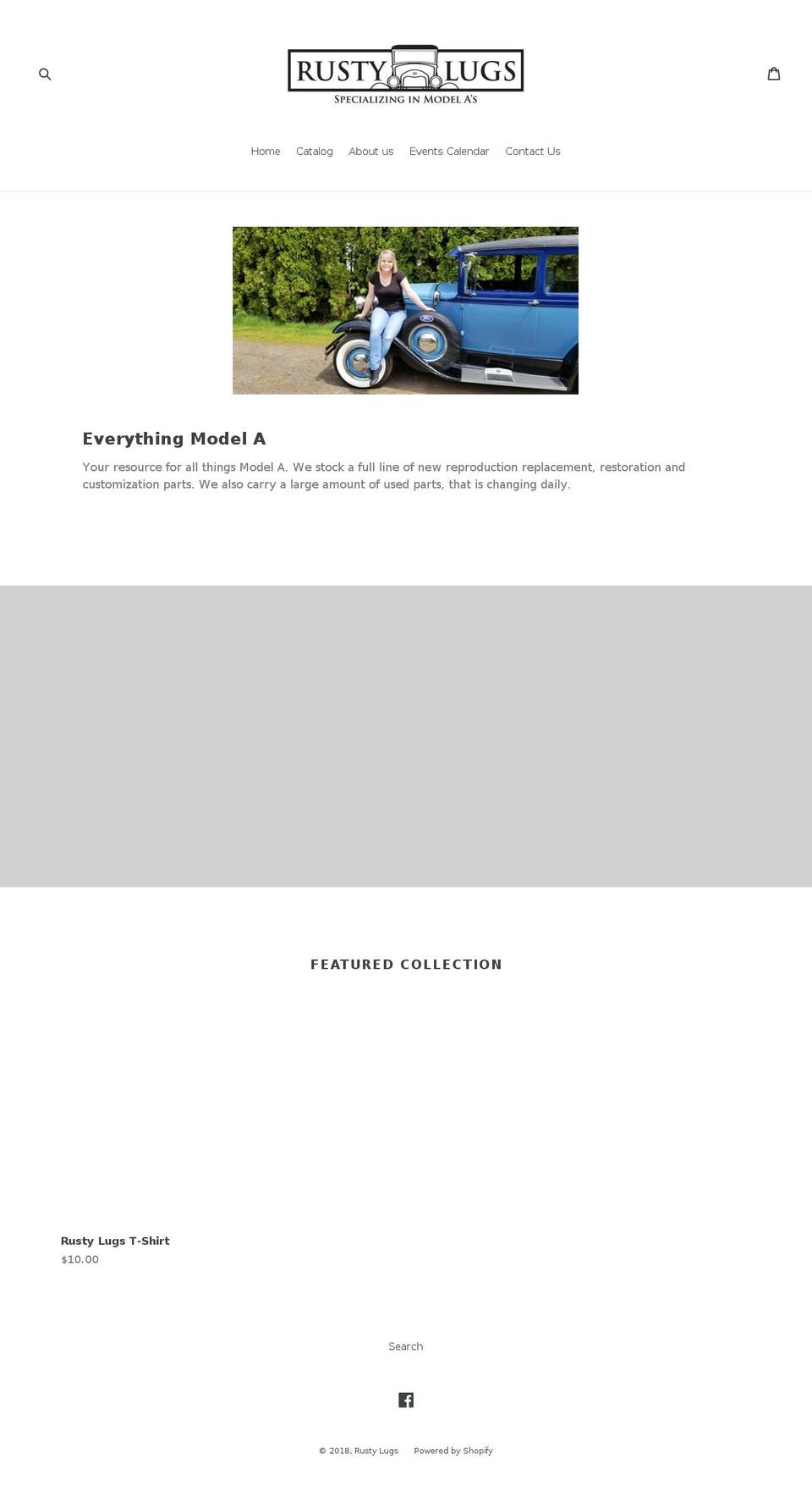 rustylugparts.com shopify website screenshot