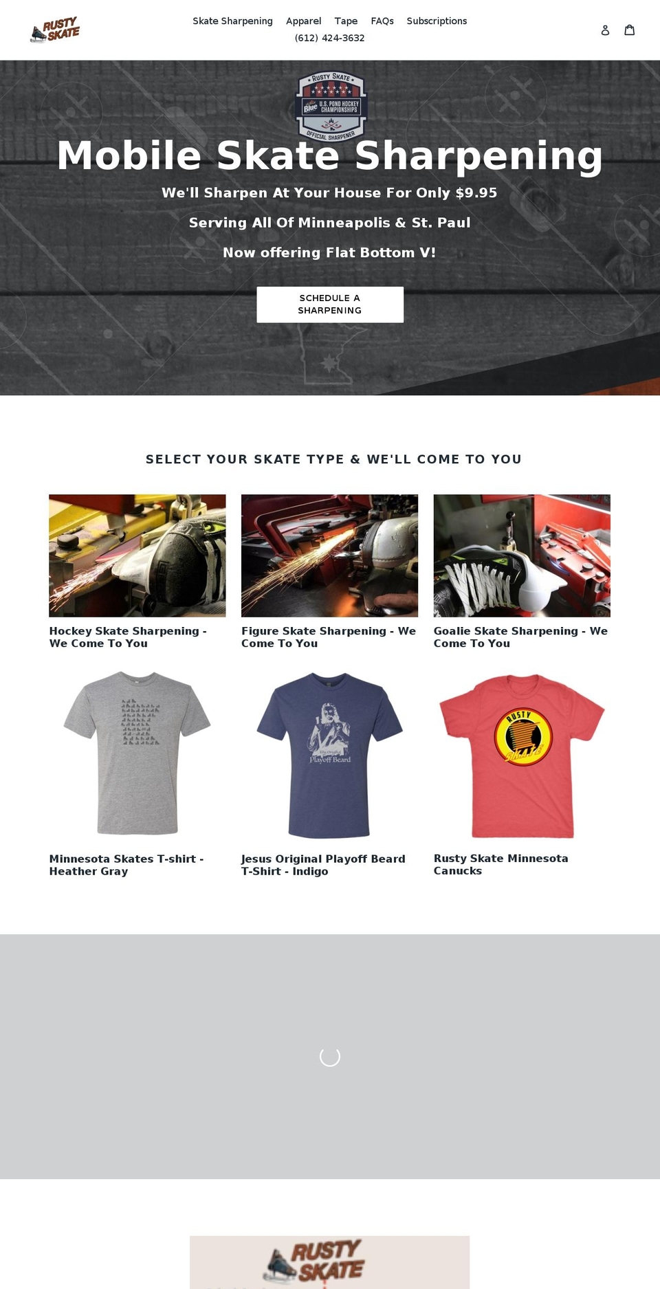rustyskate.com — Shopify storefront screenshot